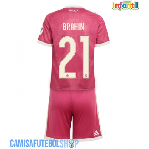 Camisa de time de futebol Real Madrid Brahim Diaz #21 Replicas 3º Equipamento Infantil 2026-27 Manga Curta (+ Calças curtas)